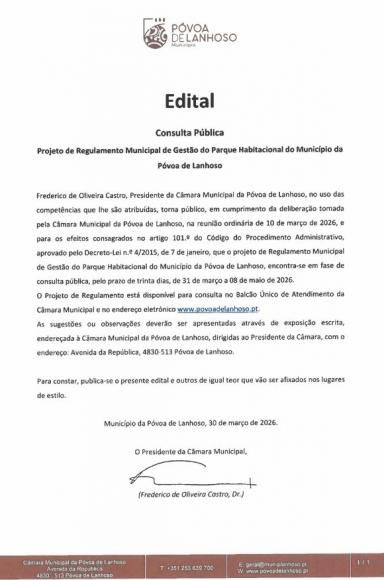 Edital - Consulta P&uacute;blica