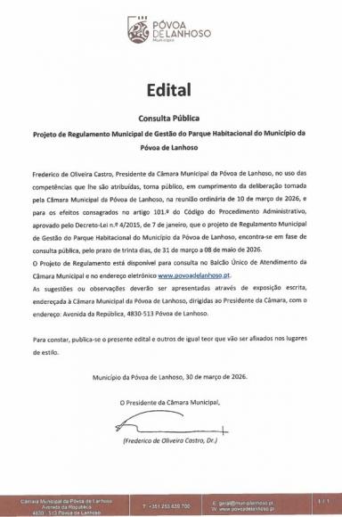 Edital - Consulta P&uacute;blica